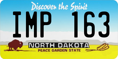 ND license plate IMP163