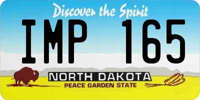 ND license plate IMP165