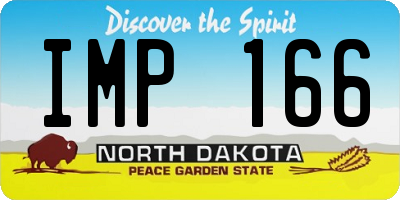 ND license plate IMP166
