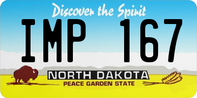ND license plate IMP167