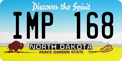 ND license plate IMP168
