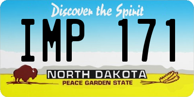 ND license plate IMP171