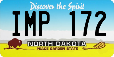 ND license plate IMP172