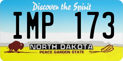 ND license plate IMP173
