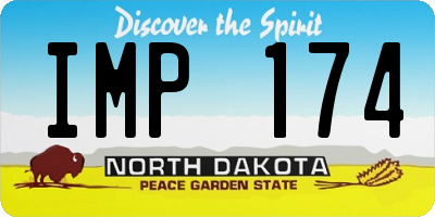 ND license plate IMP174