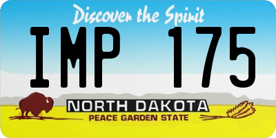 ND license plate IMP175