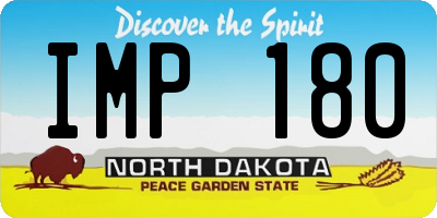 ND license plate IMP180