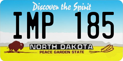 ND license plate IMP185