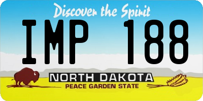 ND license plate IMP188