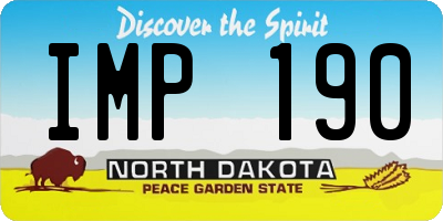 ND license plate IMP190