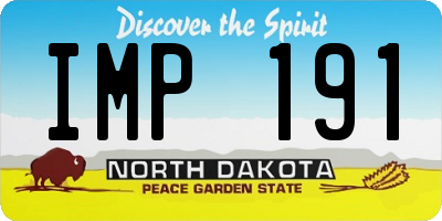 ND license plate IMP191