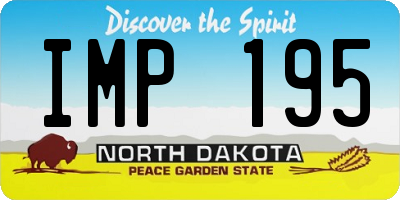 ND license plate IMP195