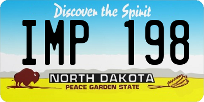 ND license plate IMP198
