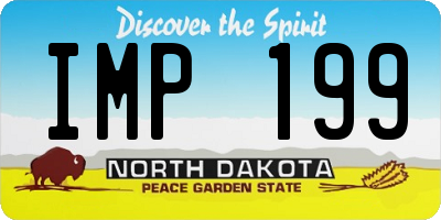ND license plate IMP199
