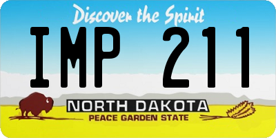 ND license plate IMP211