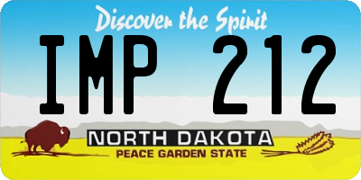 ND license plate IMP212