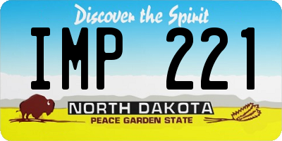 ND license plate IMP221