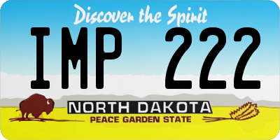ND license plate IMP222