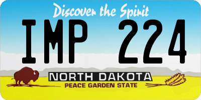 ND license plate IMP224