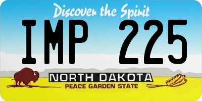 ND license plate IMP225