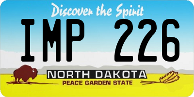 ND license plate IMP226