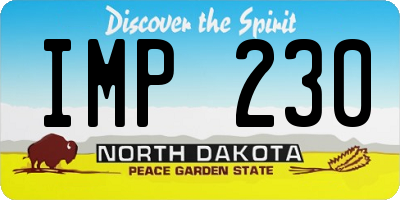 ND license plate IMP230