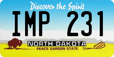 ND license plate IMP231