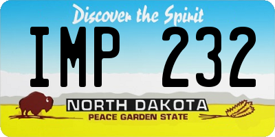 ND license plate IMP232