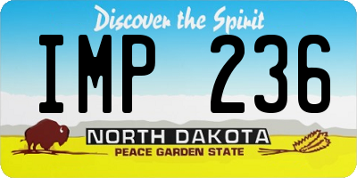 ND license plate IMP236