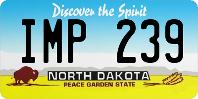 ND license plate IMP239