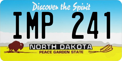 ND license plate IMP241