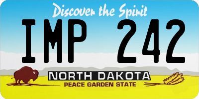 ND license plate IMP242
