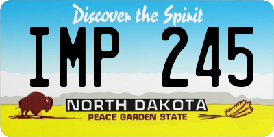 ND license plate IMP245