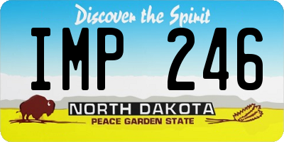 ND license plate IMP246
