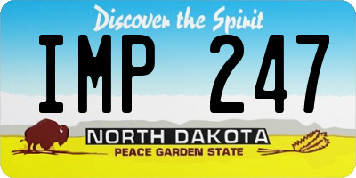 ND license plate IMP247