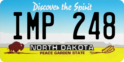 ND license plate IMP248