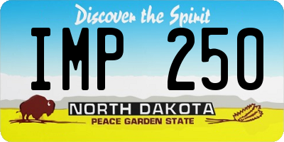 ND license plate IMP250