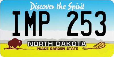 ND license plate IMP253