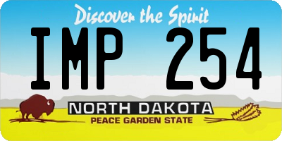 ND license plate IMP254