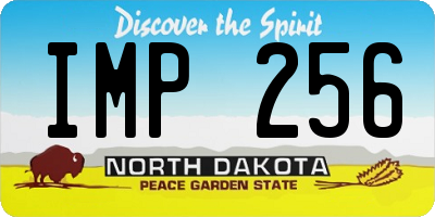 ND license plate IMP256