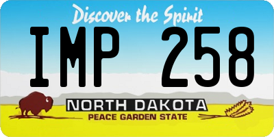 ND license plate IMP258