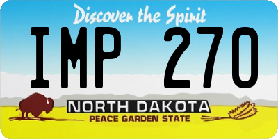 ND license plate IMP270