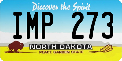 ND license plate IMP273