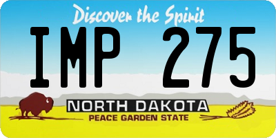 ND license plate IMP275