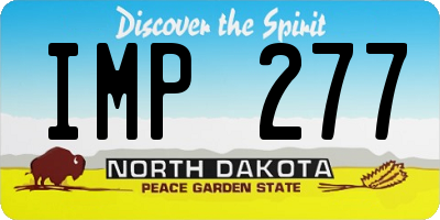 ND license plate IMP277