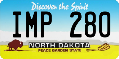 ND license plate IMP280