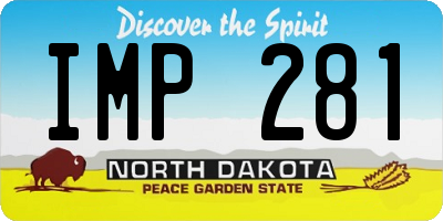 ND license plate IMP281