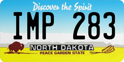 ND license plate IMP283