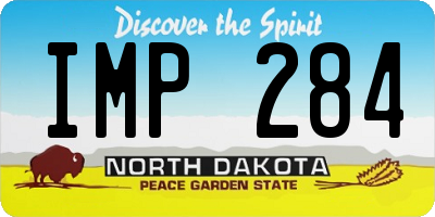 ND license plate IMP284