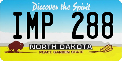 ND license plate IMP288